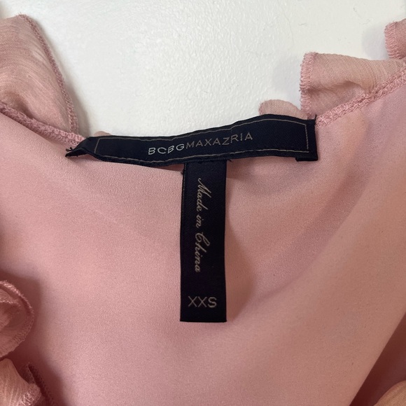 BCBGMAXAZRIA Pink Short Ruffle Dress - Picture 5 of 5